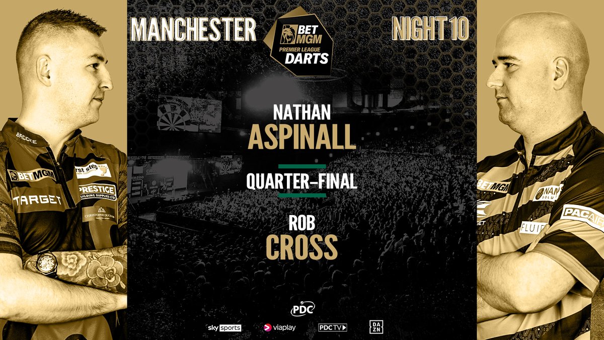 OfficialPDC's tweet image. ASPINALL 🆚 CROSS

A homecoming for Nathan Aspinall in the opening game of the night at the @AOArena...

Will Rob Cross spoil the party?

📺 bit.ly/PDCTVLive