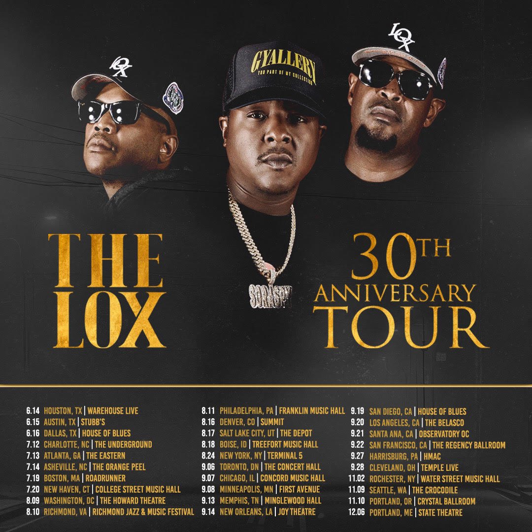 30 years in the making 🔥

The Lox 30th Anniversary Tour 💥

@Therealkiss @stylesp @SHEEKLOUCH 

Tickets on sale now

thelox.komi.io