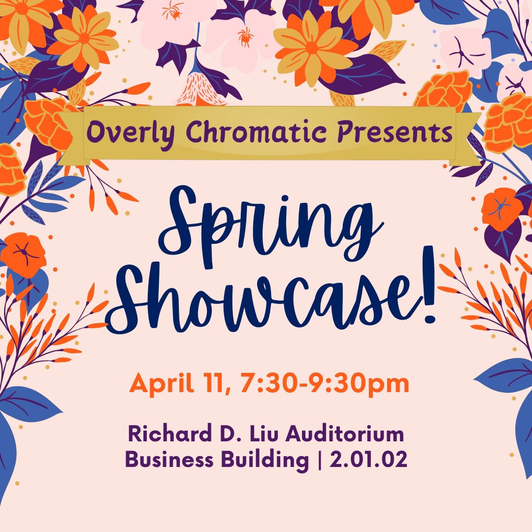 OverlyChromatic's tweet photo. Come out and listen to the songs we have worked on this past year 🎶🎤With special performances from @utsaswingdance @utsashor and @natya_mayuris 💃#utsa https://t.co/0x6Bni8btc