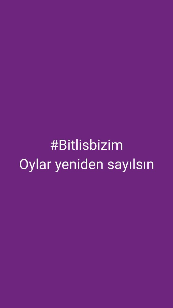 #BitlisBizim 
Oylar yeniden sayılsın.