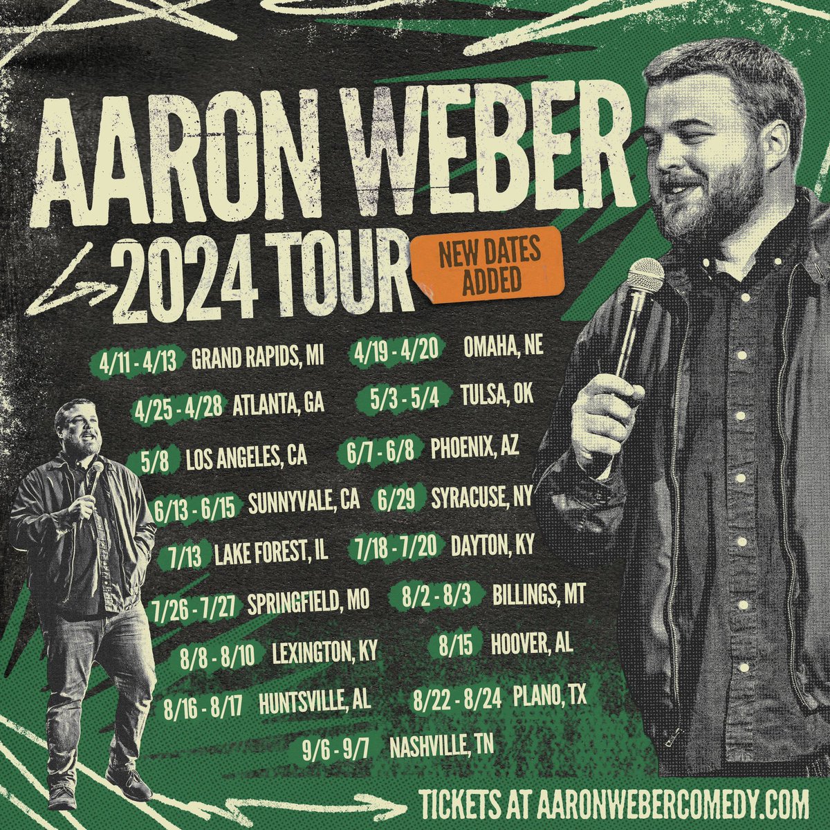just added a bunch of new dates for this year! come see me in your city ☝️

tickets on sale now at beacons.ai/realaaronweber