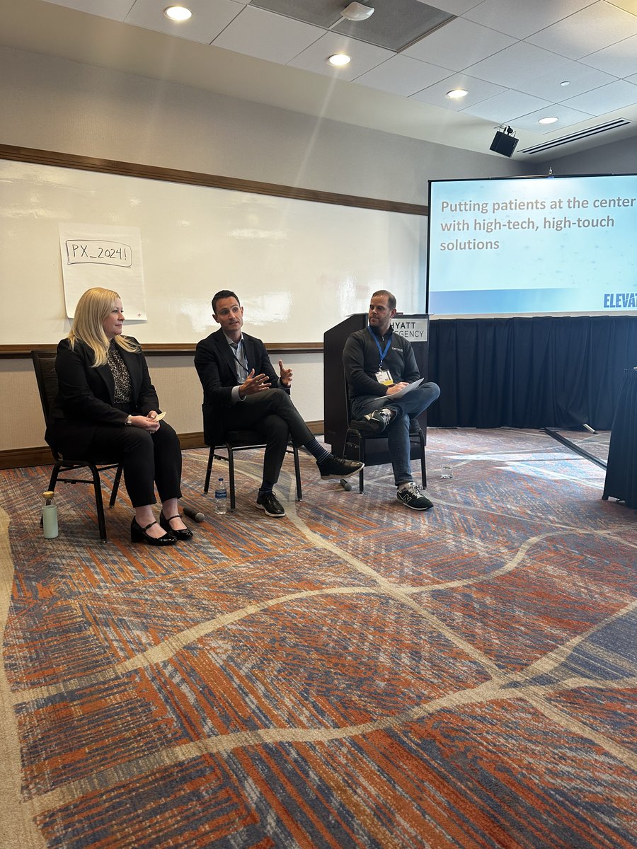 Our VP of GTM Strategy &amp; Operations, Stephan Kallus, hosted a panel at the Elevate PX Conference about the importance of high-tech, high-touch strategies to engage patients within the hospital walls.🚀

Thank you to Shannon Patterson &amp; Marcello Khattar for your valuable insights!