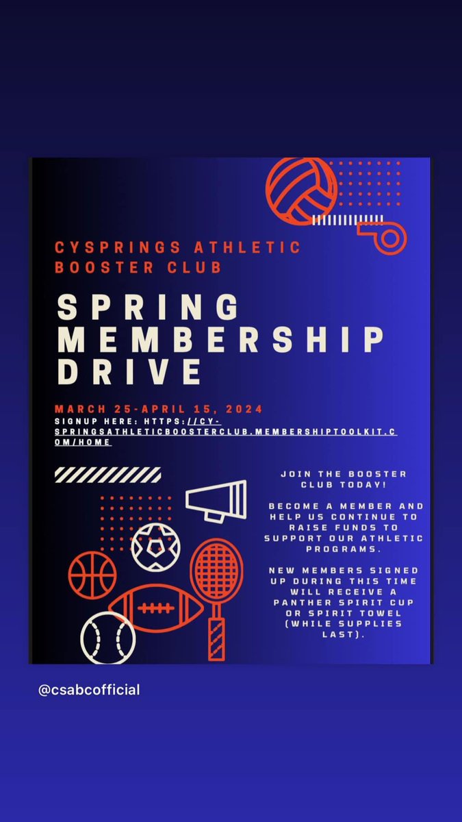 Cy-Springs Athletic Booster Club (@csabcofficial) on Twitter photo 2024-04-04 18:20:30