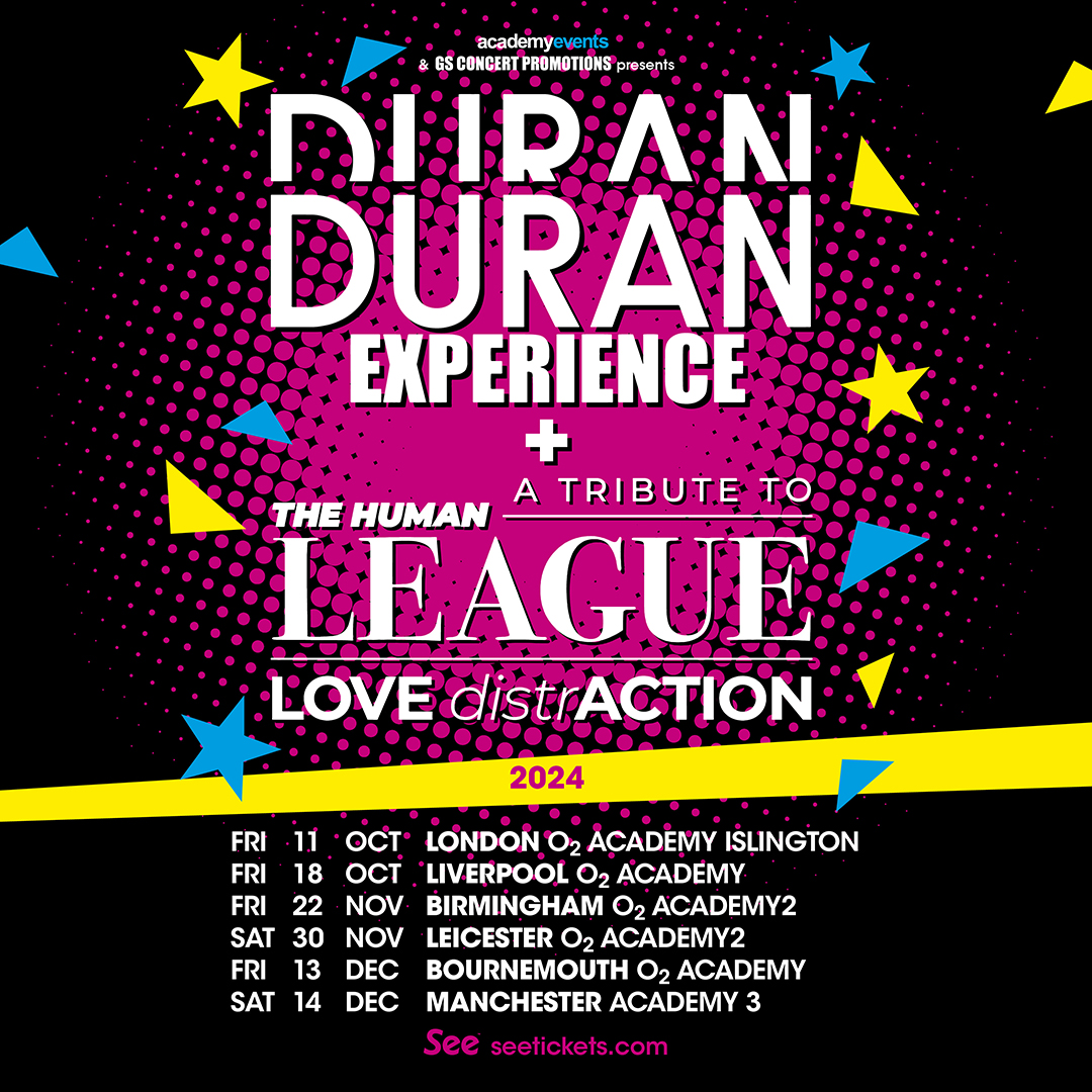 GSPromotionsUK's tweet photo. ON SALE NOW: @humanleaguetrib &amp; @DuranExperience play the biggest sounds of Duran Duran and Human League LIVE across the UK this Autumn. Book now for a fantastic live 80s experience! 
https://t.co/dOLpjjkrmC https://t.co/MpoqRspQf4