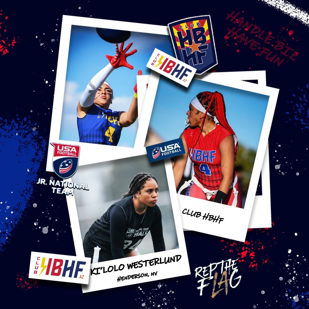 ClubHBHFAZ's tweet image. Proud to see these 3 young ladies that wear HBHF being selected to represent the USA! #HandleBizHaveFun @StevieJohnson13 @XA_HBHF @HBHF_FASTBREAK @HbhfClub @hbhfcreators