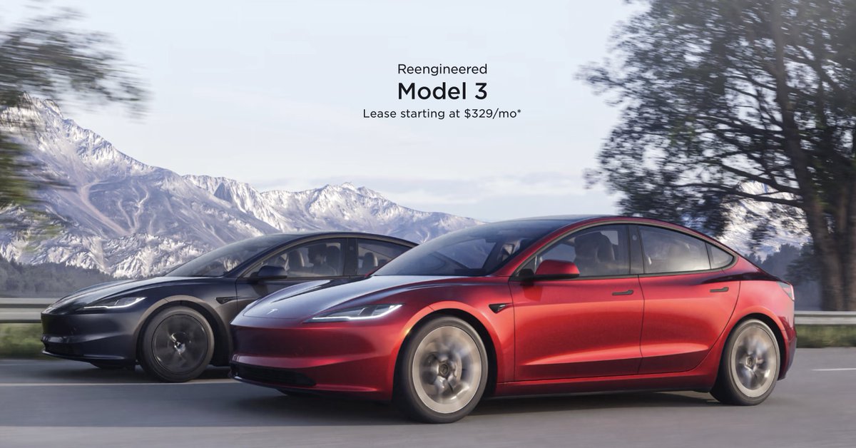 Not new, not updated, not refresh, not highland… Its the REENGINEERED Model 3