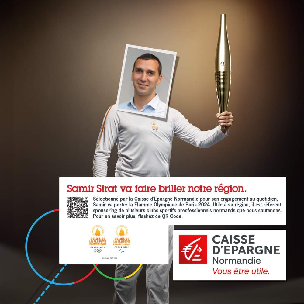 Samir SIRAT (@samirsirat) on Twitter photo C'est officiel, les rêves sont faits pour etre réalisés 😍
Je suis heureux de vous annoncer que je vais porter la flamme olympique 🔥 dans ma région, la Normandie ❤️.
Je remercie bien évidemment la <a href="/CE_Normandie/">Caisse d'Epargne Normandie</a> de pouvoir me faire vivre cette expérience unique 🤩 C'est officiel, les rêves sont faits pour etre réalisés 😍
Je suis heureux de vous annoncer que je vais porter la flamme olympique 🔥 dans ma région, la Normandie ❤️.
Je remercie bien évidemment la <a href="/CE_Normandie/">Caisse d'Epargne Normandie</a> de pouvoir me faire vivre cette expérience unique 🤩