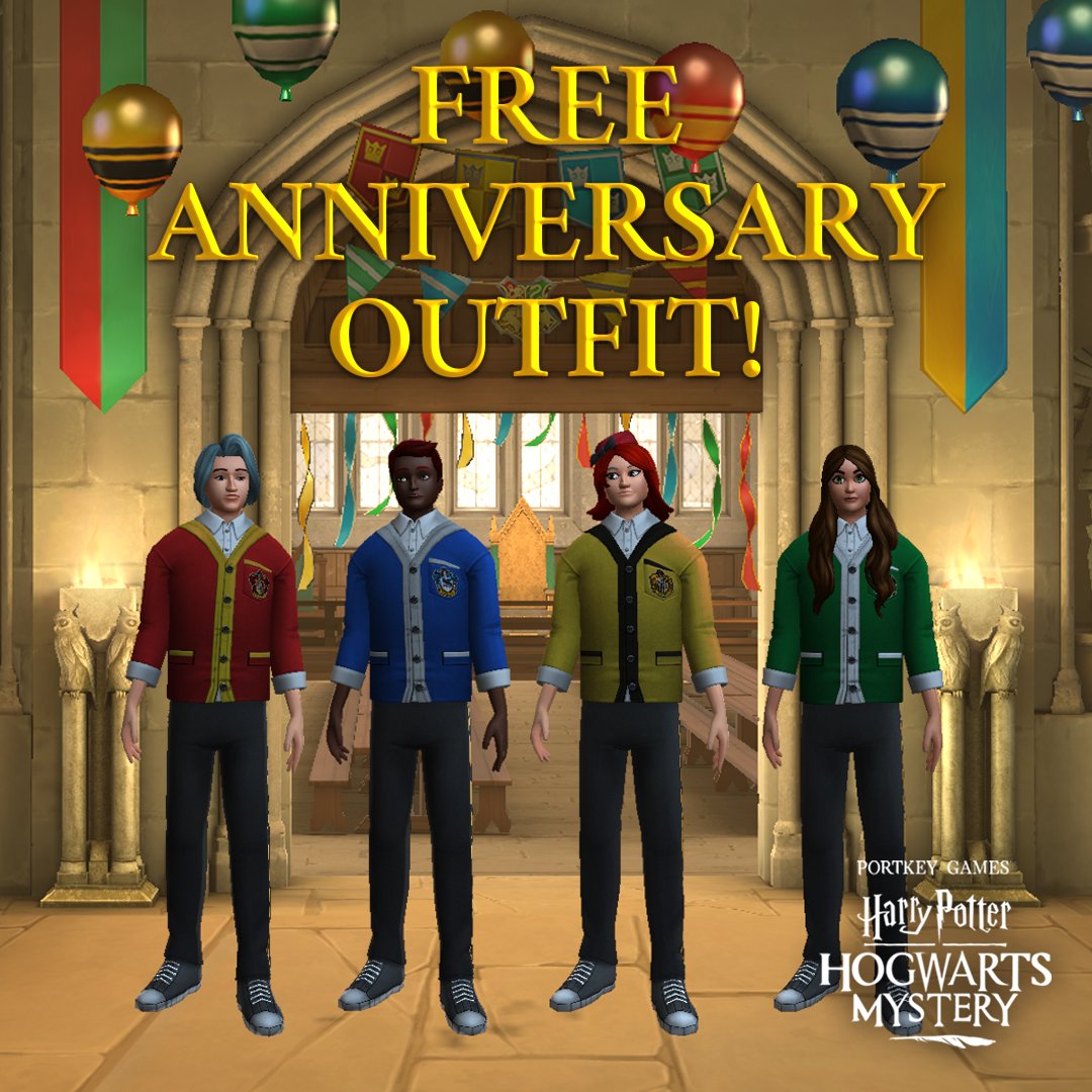 Celebrate the 6th Anniversary of #HarryPotter: Hogwarts Mystery this month with a FREE outfit - available now! bit.ly/HogwartsMyster…