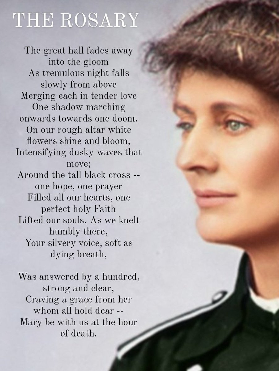 'The Rosary' A poem written by Constance Markievicz in the College of Surgeons during the 1916 Easter Rising after witnessing her comrades in prayer. #EasterRising