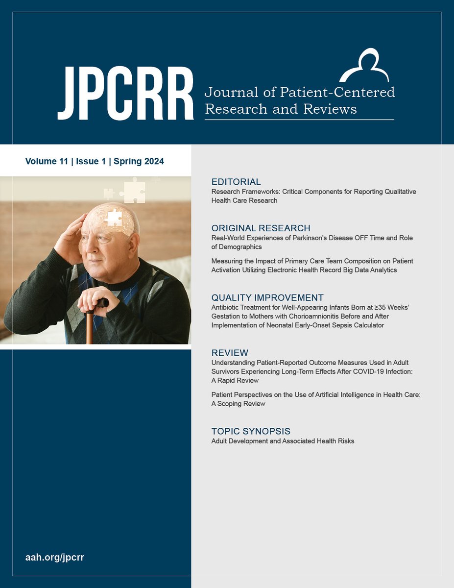 NOW PUBLISHED!! @JPCRR Vol. 11, Issue 1: aah.org/jpcrr. No paywalls. Completely #OpenAccess. @advocatehealth @Aurora_Health @cuph_mke @DigitalCommonsR @DOAJplus @annzgeorge @cheerful04