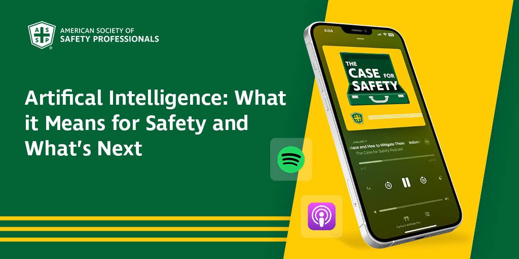 ICYMI: I had the pleasure of chatting with Scott about #ArtificialInteligence and #Safety on the Case for Safety podcast. Check it out on Spotify, Apple, and on the website assp.org/resources/the-… @ASSPSafety