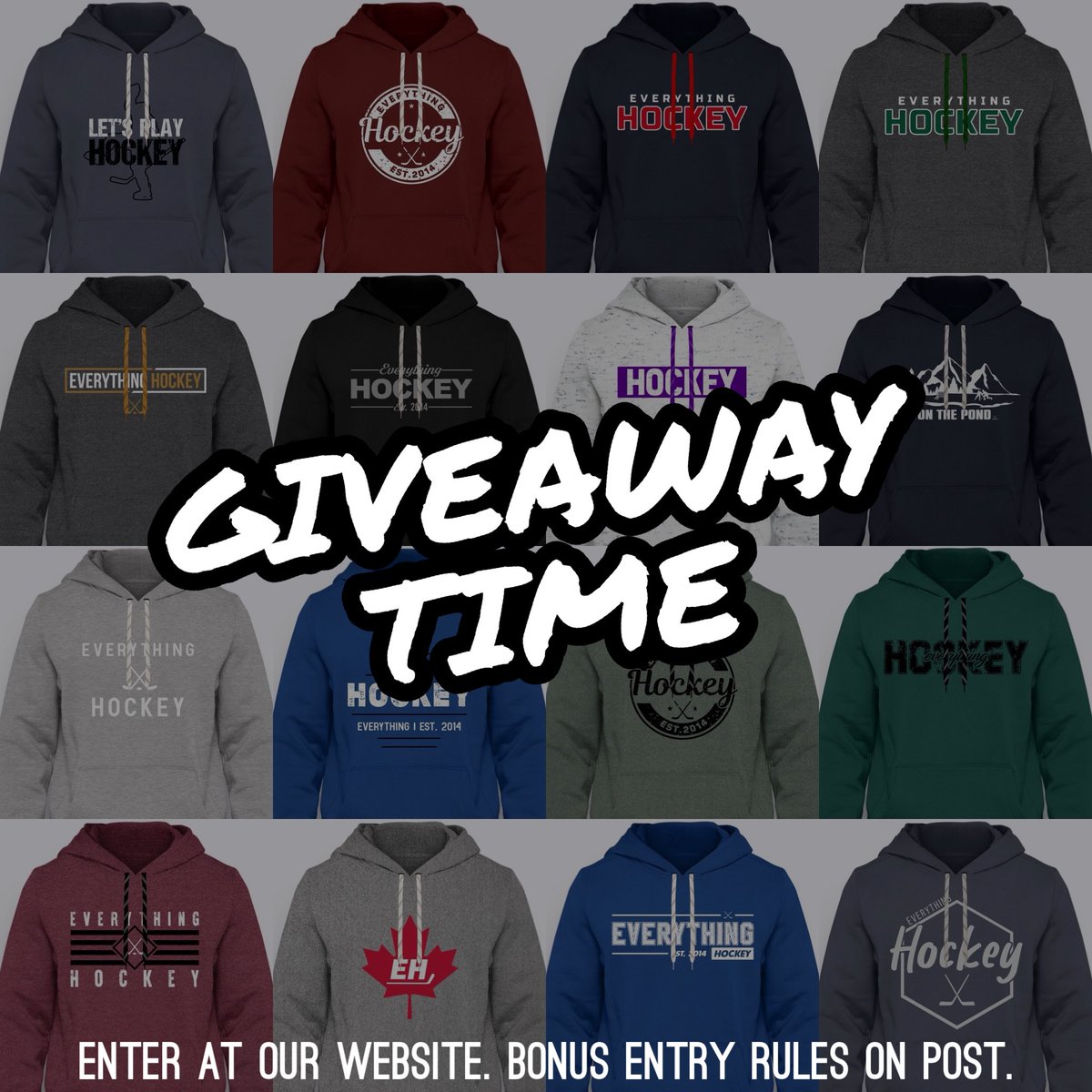 🚨GIVEAWAY TIME🚨

Enter for a chance to win a Hockey Lace Hoodie of choice AND a $100 Gift Card to our store.

✔️Entry on website📲: everythinghockey.com/giveaway

✔️Bonus Entry: Repost &amp; Reply with your 2024 Stanley Cup Champs prediction

✔️Follow! @ehclothing 

A total of 6 winners