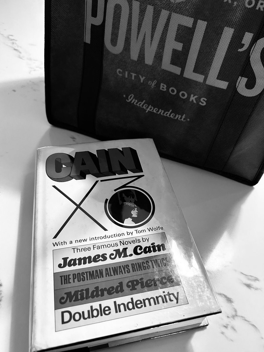 Made a pilgrimage to Powell’s books and scored this James M. Cain 3-in-1 novel collection! #noir