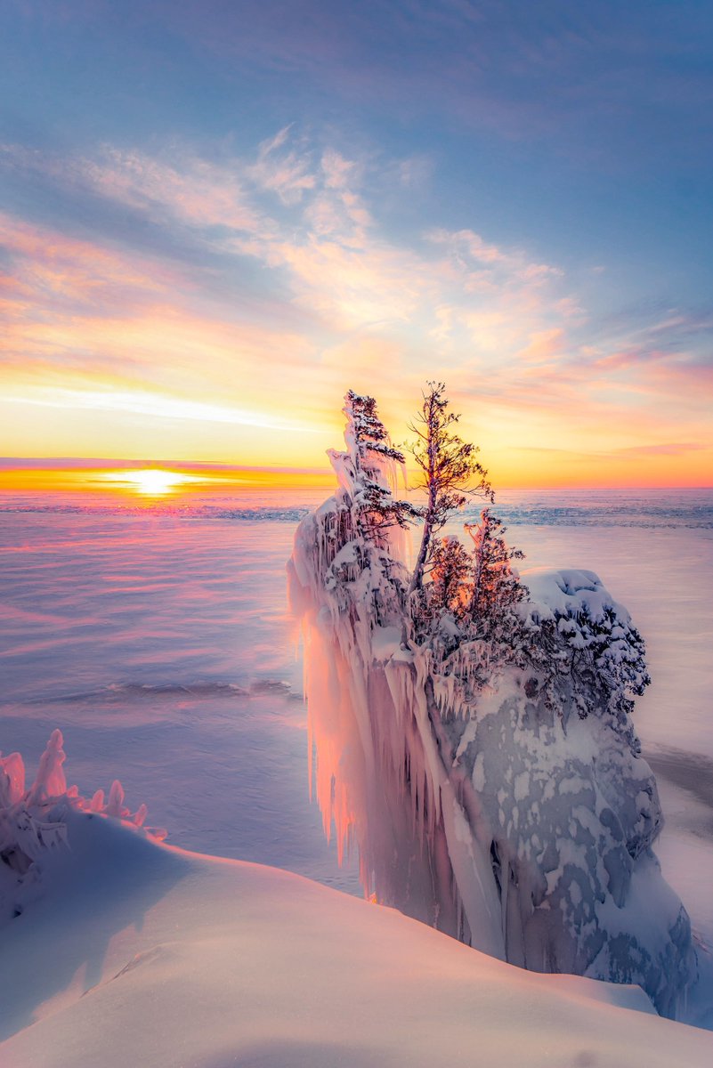 Sunrise over the fallen seat stack on Lake Superior. Did you see it before it gave into the lake? Photo by Tyler Godes