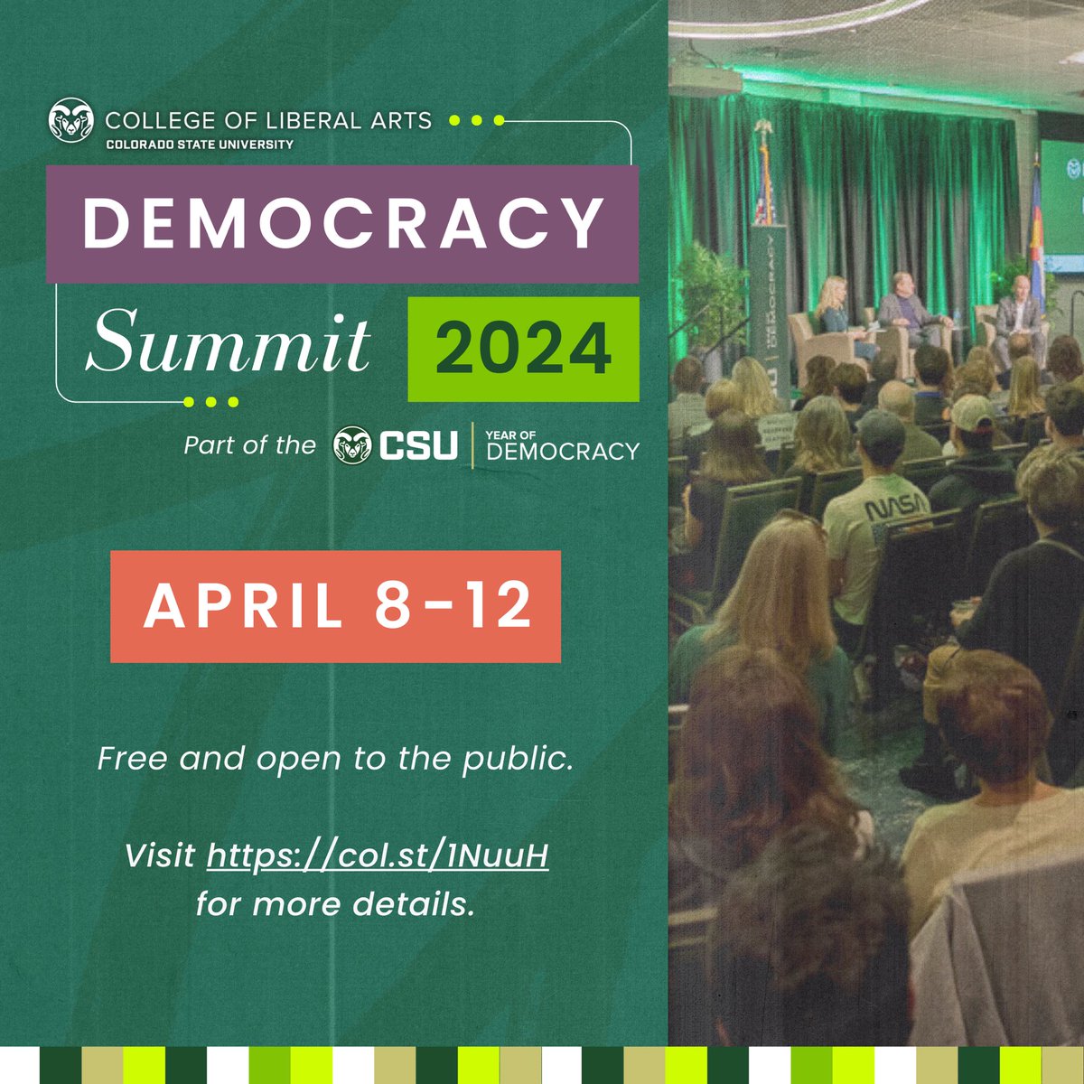 Join us April 8-12, 2024 for the CSU Democracy Summit! This special weeklong event showcasing CSU’s longstanding efforts in democracy and civics spaces will include two prominent speakers: Emmy-winning stand-up comedian and producer W. Kamau Bell and Dr. Robert D. Putnam!