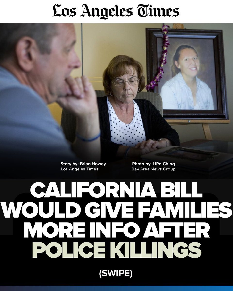 Being given false or misleading information by a law enforcement official can compound the trauma and pain a victim of crime may be experiencing, and does nothing to help them heal. We are proud to stand with @Ash_Kalra in support of #AB3021. Read more: latimes.com/california/sto…
