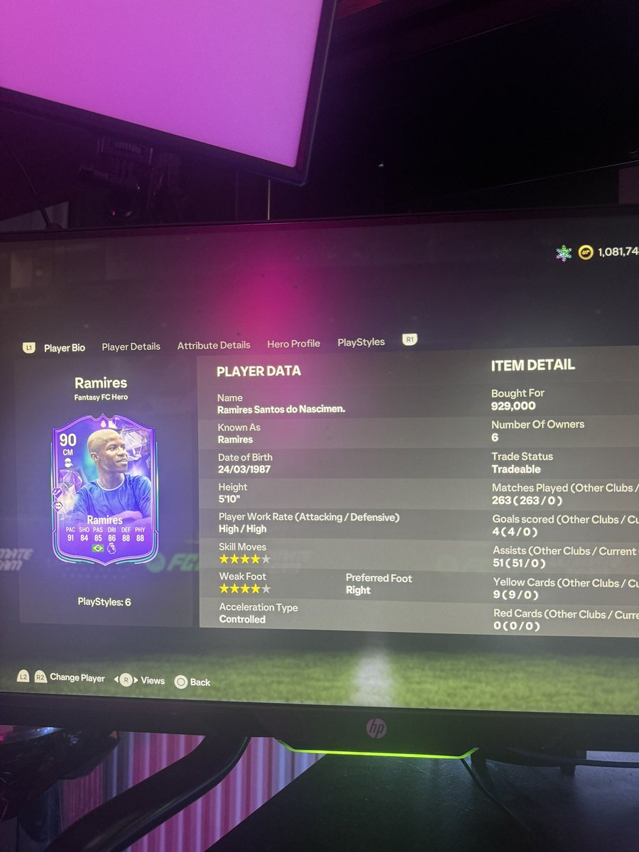 Jaakecaampbell's tweet photo. 760k profit in under 2 min🤩 Actually could not of played this better. bought for 900k waited for the rise predicted the peak at 1.7 mil listed and sold… couple hours later he’s down 300k. just wish i had bought 2 now😭😭😭#chelsea #ramires #eafctrading #fctrading #profit https://t.co/f7mVYWLWf3