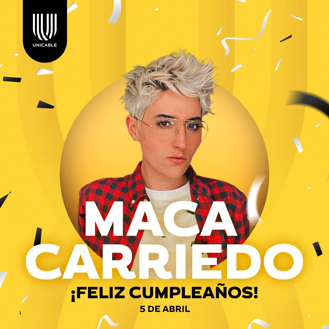 Irreverente, divertida, franca y única como solo los integrantes de la #FamiliaUnicable pueden ser👐🤩
¡Feliz cumpleaños! #MacaCarriedo gracias por ser parte de esta gran familia 🥳