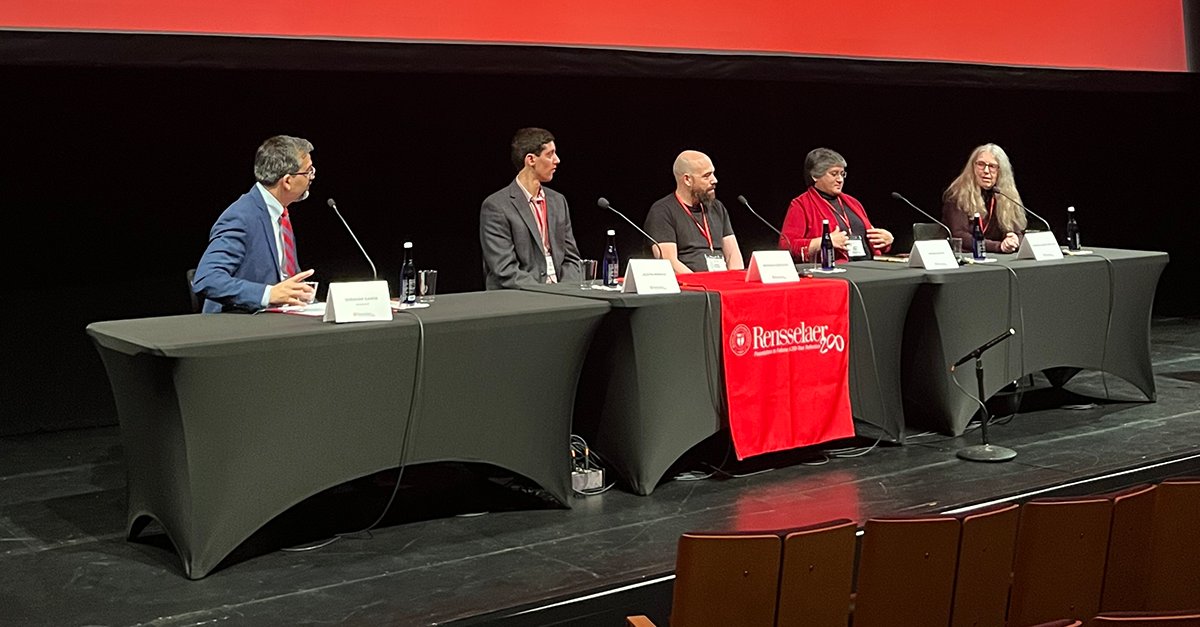 rpi's tweet photo. As part of our celebration of the reveal of the @IBM Quantum System One on our campus, researchers, students, and industry experts gathered today to discuss all things quantum — from quantum physics and computing to quantum education and workforce development. #RPIQuantum #RPI200 https://t.co/hxAUe8RBN4