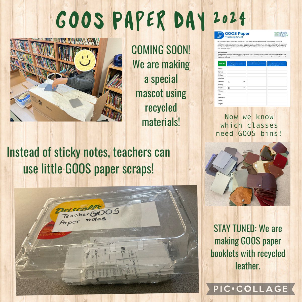 We are continuing to get better at making sure our school knows about GOOS paper! #GOOSPaperDay @WoburnEco @WoburnJunior @EcoSchoolsCAN @EcoSchoolsTDSB