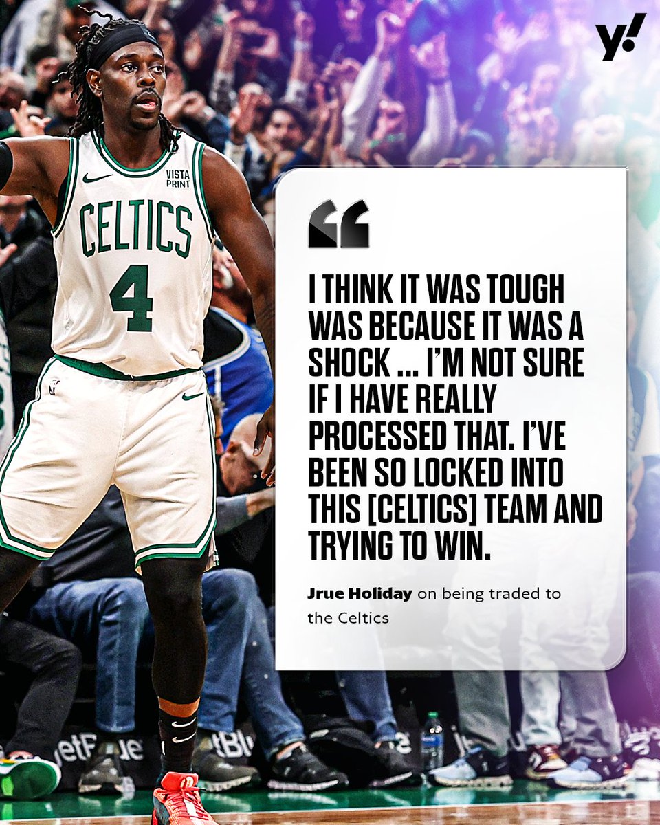 Initially surprised by his trade to the Celtics, Jrue Holiday now finds himself playing with the title favorites 🧵