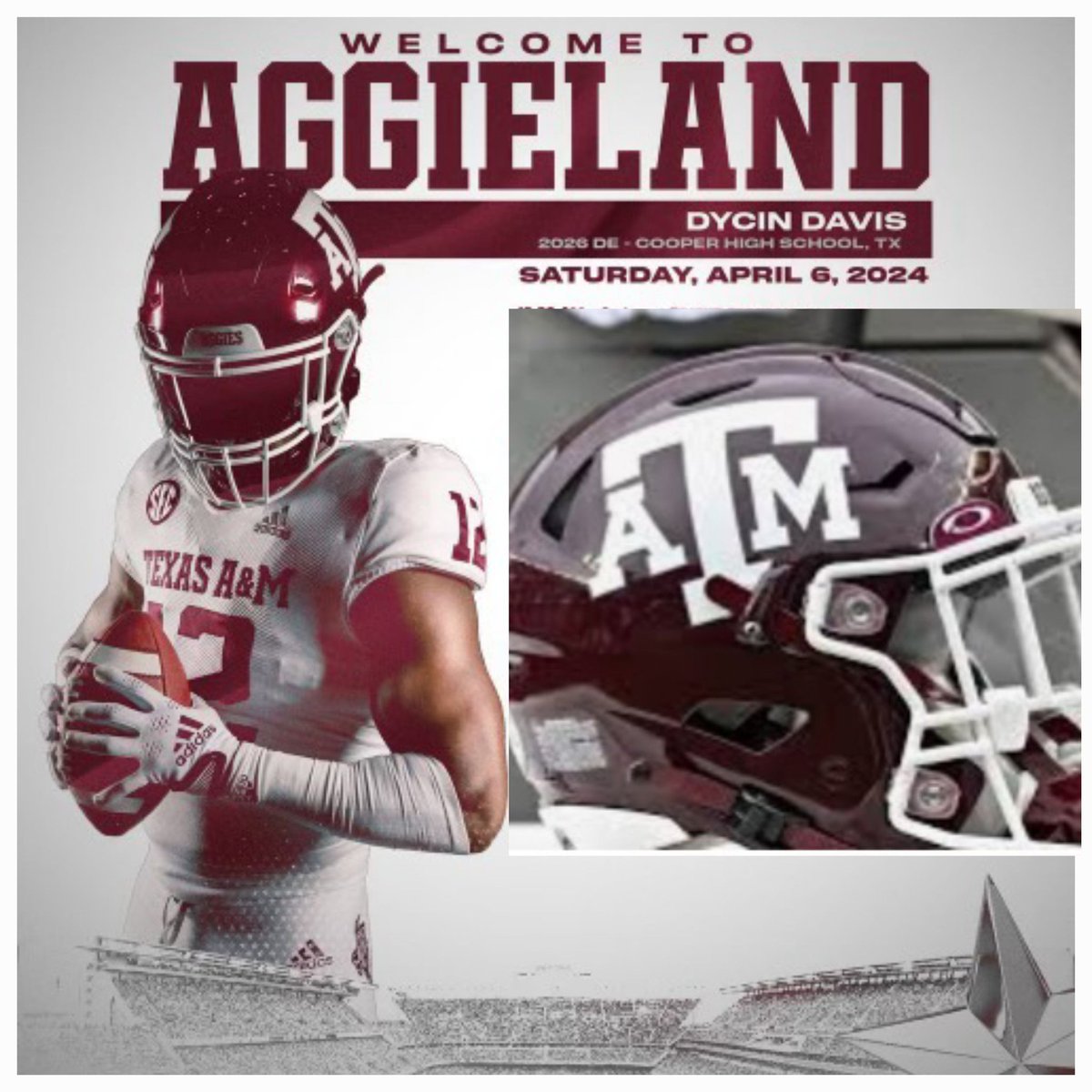 I'll be attending @AggieFootball practice this Saturday. @CoachMikeElko @ShaunCookFB @SpenceChaos @Coach_Hadnot @CoachARoan @Coopercoogs1 @UnderArmour @ArmyBowlCombine @BCHsports