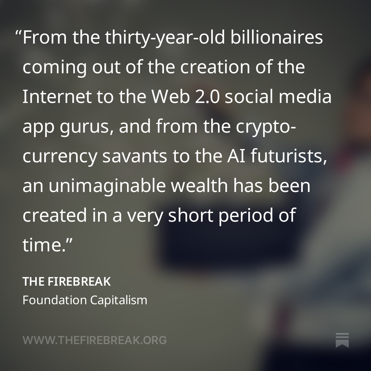 Over the last 25 years, we've had 4 waves of unthinkable tech wealth creation. These nerds became billionaires. But the foundations they formed became sources for a cottage industry of manipulative activists developing the tools for #FoundationCapitalism. thefirebreak.org/p/foundation-c…