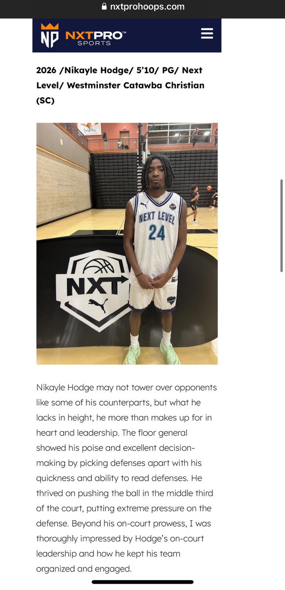 True leader and hustle you can’t teach. Great work this past weekend <a href="/isofamkayle/">Nikayle Hodge</a>