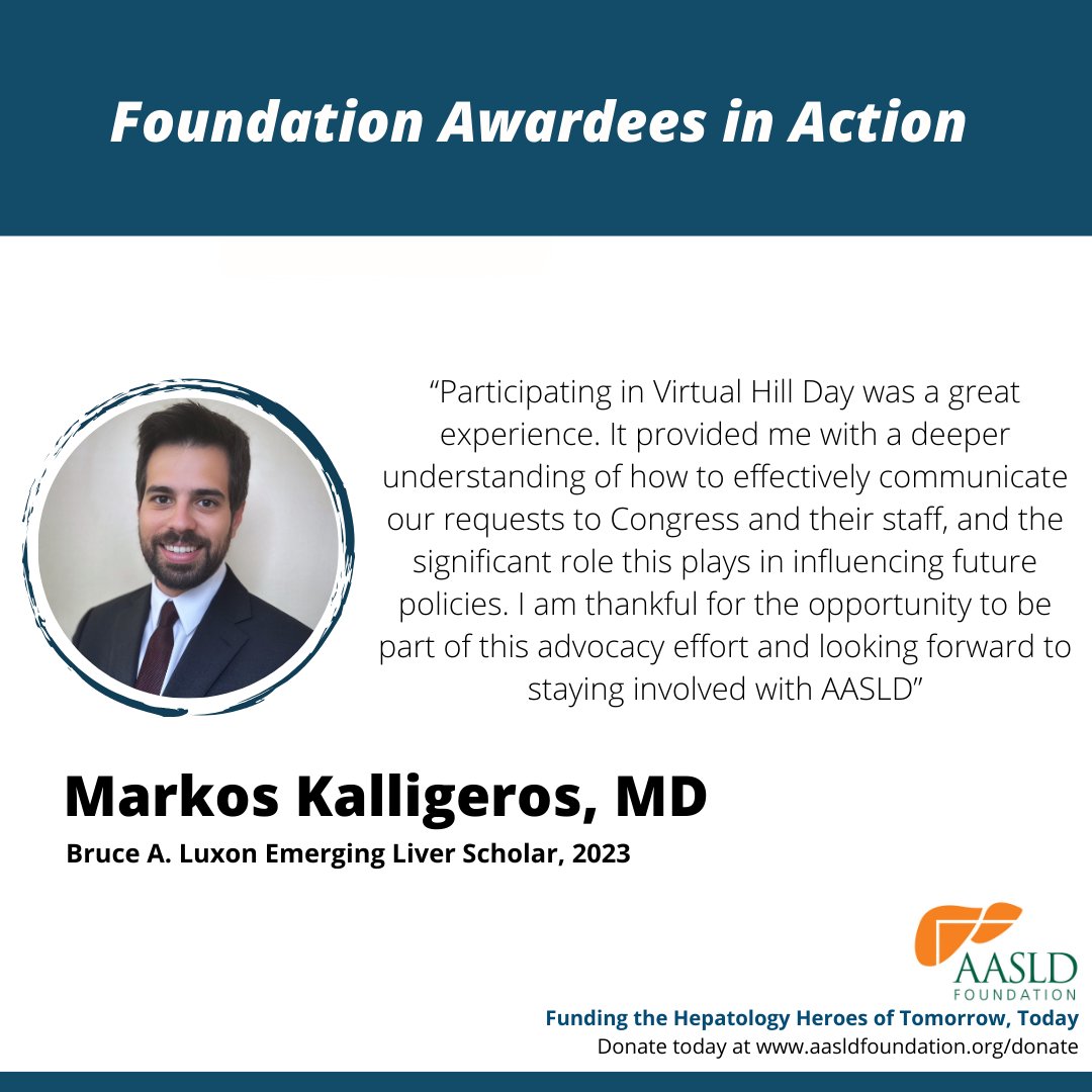 This past month, our Awardees joined AASLD members, patients, and representatives of partnering patient advocacy organizations to meet with many Congressional offices during Virtual Hill Day.