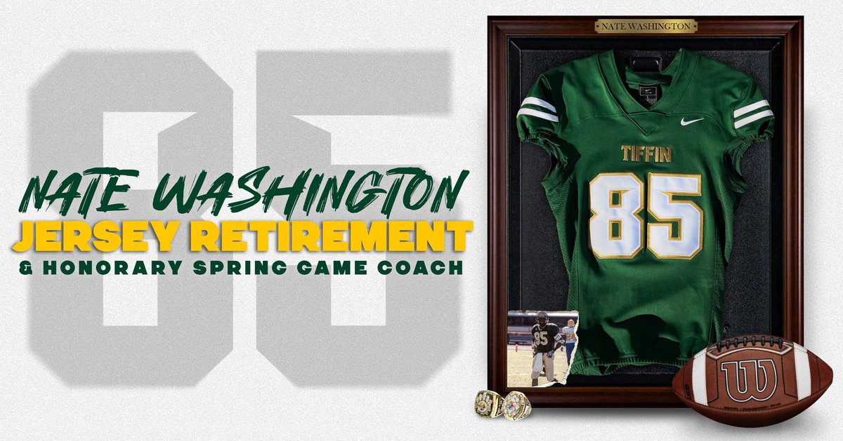 Join us as we honor Tiffin University, Hall of Famer, Nate Washington! We will retire his jersey and celebrate his legacy. The event is open to all program supporters and will take place on April 19 at 6 PM. gotiffindragons.com/sports/2023/12…