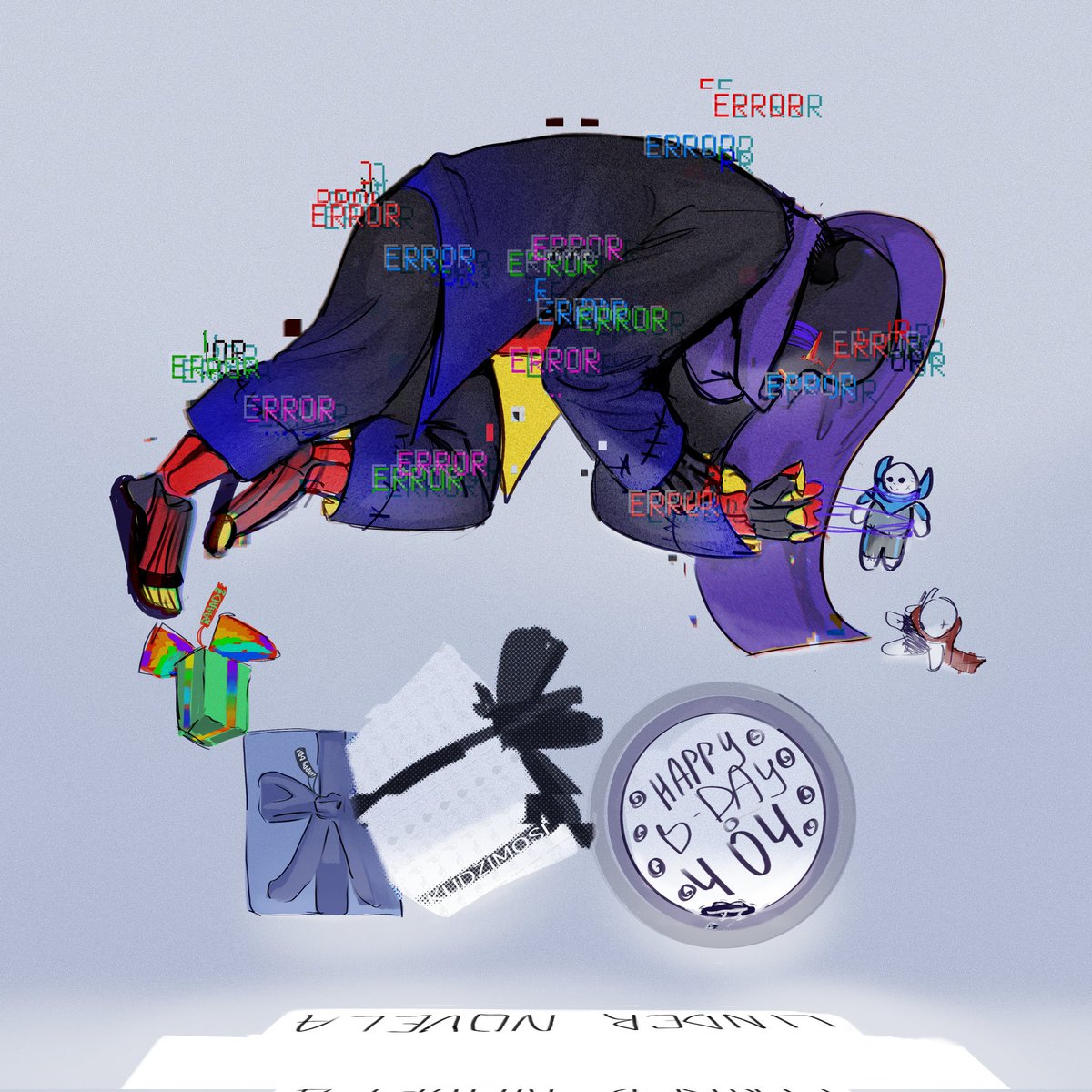 wake up, u missed your birthday party 😔🎉 
#undertaleau #errorsans
