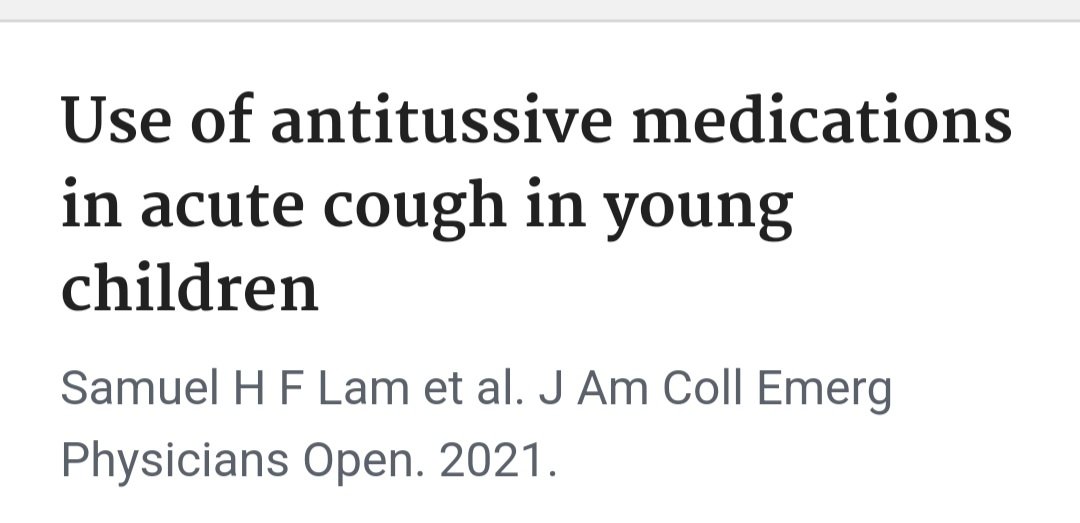 بحث منشور في ٢٠٢١م عن الكحة في الاطفال الي عمرهم أقل من عامين وهي كحة حديثة

البحث يؤكد ان السبب فيروسي وانه لا ينصح بوصف شراب كحة لهم إلا في حالات قليلة وبدلا من ذلك ممكن إعطاء سوائل او فيتامين سي بجرعات مناسبة للعمر