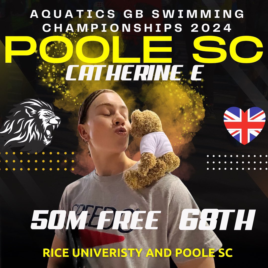 Day 3:  @cath_eland_ races on British Soil again in the 50m Free, great start and underwater fly kicks too 👏👏👏