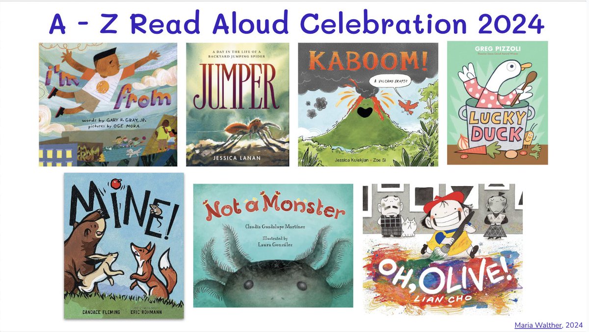 Celebrate the last 26 days of school reading aloud books from A to Z! (2 of 4)📚💛🎉 @ayear4thebooks @HarperChildrens @HarperStacks @MacKidsSL @MacKidsBooks @AAKnopf @randomhousekids @charlesbridge @CorwinPress @stenhousepub