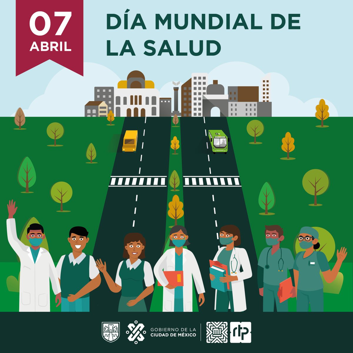 👩🏻‍⚕️👨🏻‍⚕️ Hoy, en el #DíaMundialDeLaSalud, conmemoramos el compromiso de profesionales de la salud para promover y mantener un mundo seguro para servir a los que más lo necesitan #RTPSiempreContigo 🚍🩺