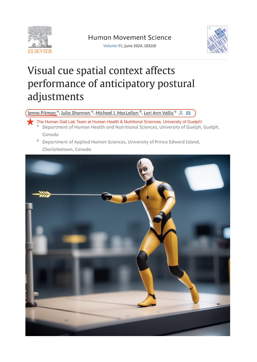 👀VISUAL CUE CONTEXT AFFECTS ANTICIPATORY ADJUSTMENTS! 🗞️Human Movement Science 🔎authors.elsevier.com/c/1ipaWcBxfE7XC 🎓JENNA PITMAN, PhD Student @UofG_HHNS! 🔬Prof. Lori Vallis' Gait Lab @UofGResearch! 🏛️#UofG #UofGCBS 👣#GaitAnalysis 👇#WomenInScience #WomenInSTEM #FuturePhD