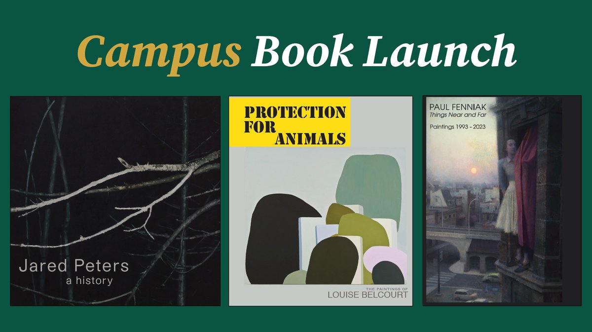 Join us as we celebrate three new books by Fine Arts STUdents and their professor, William Forrestall, at a Campus Book Launch on April 8 at 2:30 PM in BMH 318. Learn more: bit.ly/49rDVRw