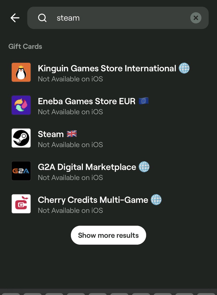 Any idea what happened to bitrefill app? They don’t allow buying certain products from iOS anymore