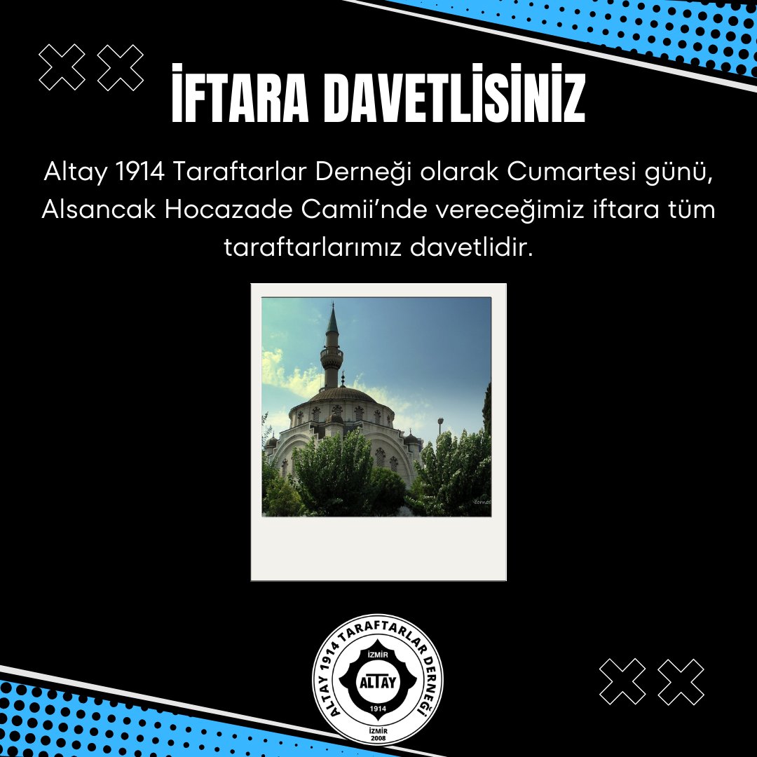 İftarımıza tüm taraftarlarımız davetlidir 🏴
#Altay