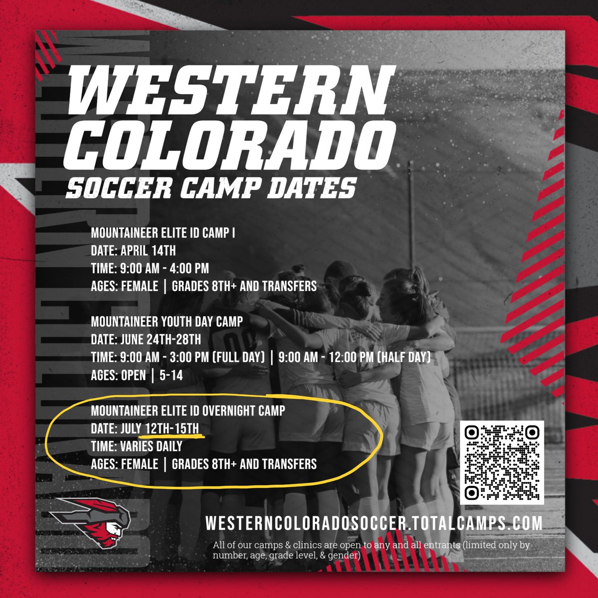 Hi! It's been brought to our attention that we posted the wrong dates for our Mountaineer Elite ID Overnight Camp...the correct dates are July 12th-15th. Admin sends deep apologies! Hope to see you there!! #elevated #7723ft