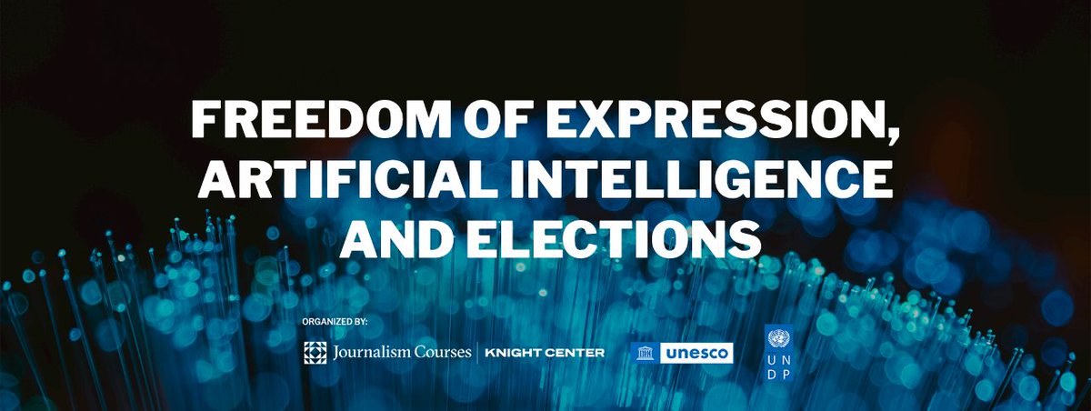 🌍 Be part of a global conversation on AI and its impact on elections! Register now for our multilingual online course, 'Freedom of Expression, Artificial Intelligence, and Elections.' April 2-30.  Register now! ➡️ bit.ly/4azGB0L