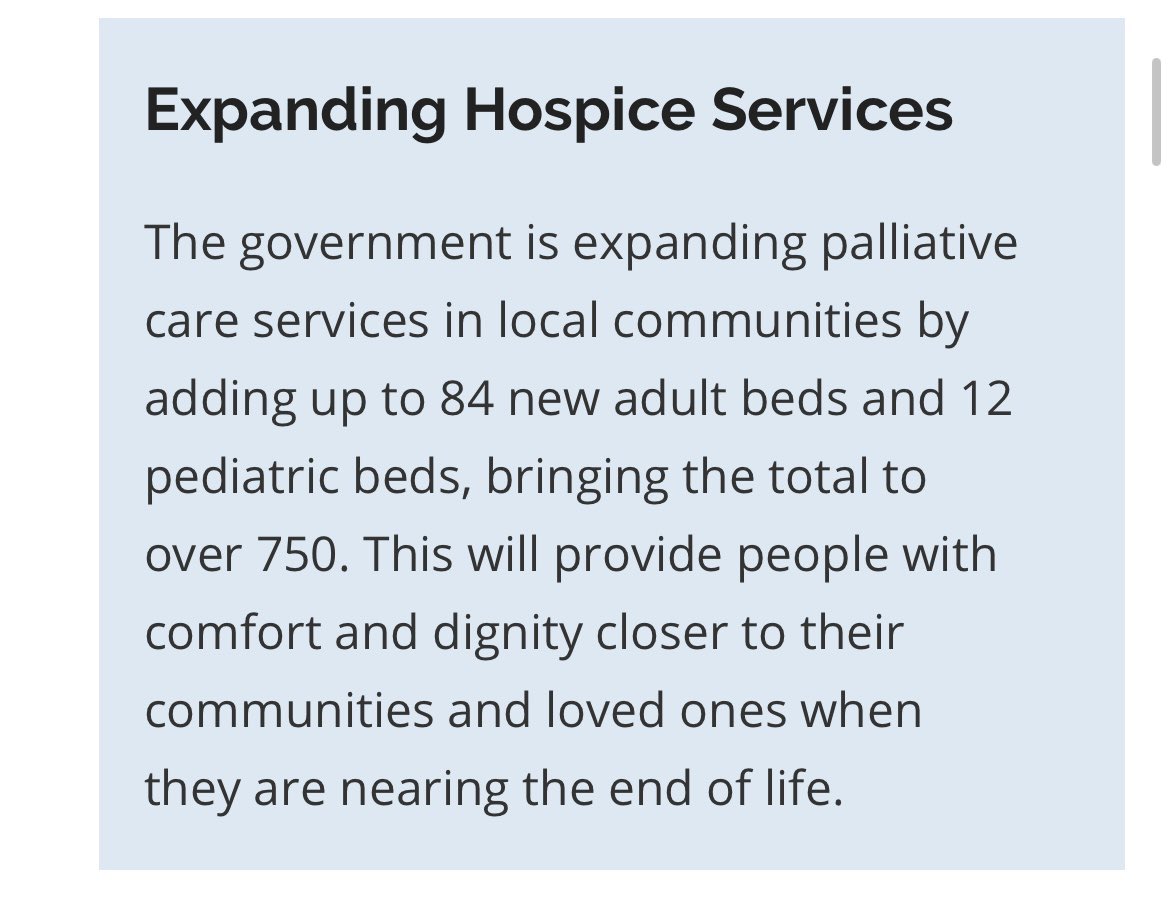 Did you know Ontario’s 2024 budget expands support for more palliative care beds across the province? When I was first elected in 2016, there were approx 460 beds in Ontario. With this expansion there will be over 750!