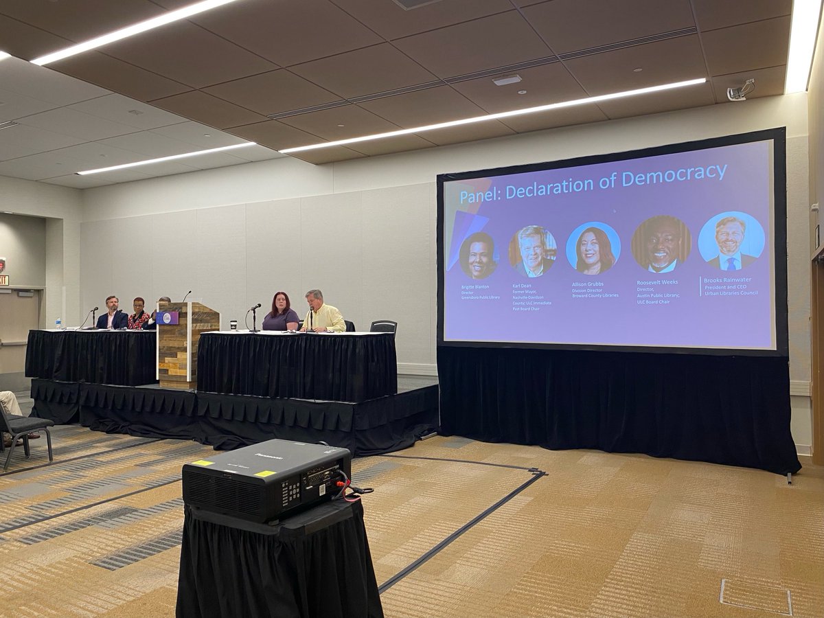 The importance of libraries as a cornerstone of democracy is one of my favorite things to talk about. It's even more enjoyable when I share a #PLA2024 stage with incredible library leaders who are leading the way around critical issues like civic health and intellectual freedom.