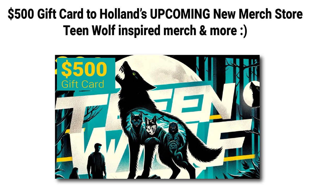 ENDS TOMORROW AT NOON! - April 5th - Don't lose your Free Chance to Win $250 eBay Gift Card + $500 gift card to the Holland Roden merch store that launches tomorrow! ⁣🐺 PLUS 2 signed 8x10s from Holland to you - ⁣⁣⁣⁣⁣ ⁣⁣⁣⁣⁣ Click the link here right now, just your…