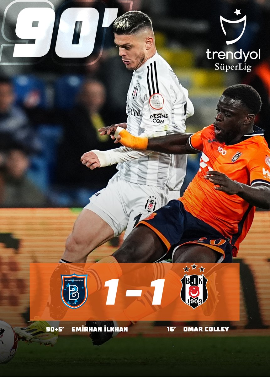 📌 Maç sonucu | #BFKvBJK RAMS Başakşehir FK 1-1 Beşiktaş