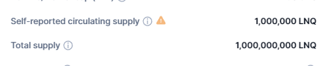 linq_ai's tweet photo. This is incorrect and has no bearing on the actual circulating supply - it has just been recorded incorrectly by @CoinMarketCap