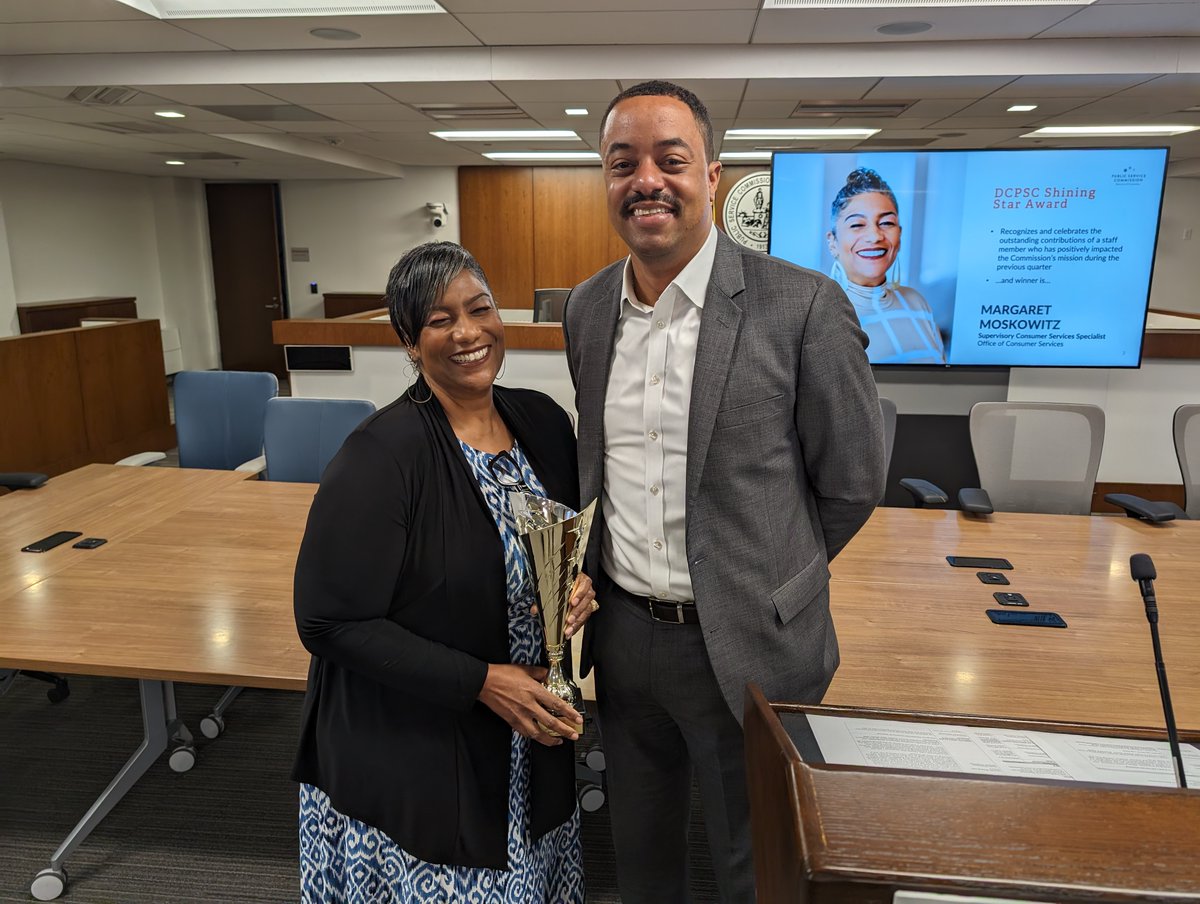 Congratulations to our Supervisory Consumer Services Specialist Margaret Moskowitz, our most recent Shining Star Award winner! She always goes beyond the call of duty to get things done, pushes everyone to do better, and brightens everyone's day. Well done!