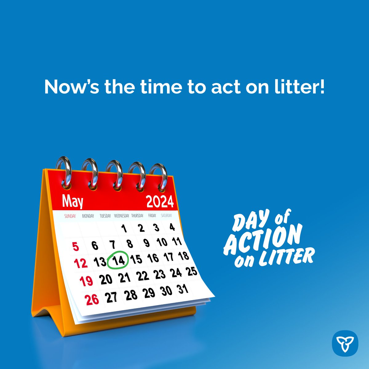 Mark the day in your calendars - May 14th is Ontario's Day of Action on Litter! Learn more about the day and how you can act on litter in your community here: ontario.ca/page/act-on-li…