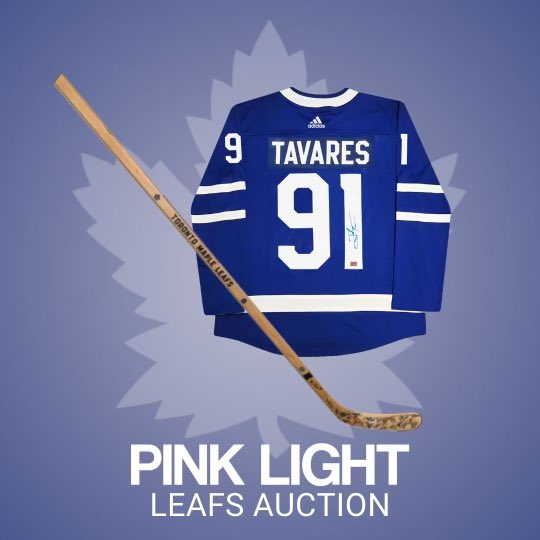 Hbrowne24's tweet photo. Still more time to snag a signed Tavares jersey and more through our Pink Light auction! 

https://t.co/UMuhjFfi5r https://t.co/slieEgv0QK