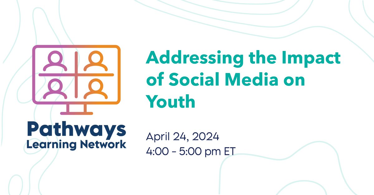 As youth increasingly engage with social media, we are witnessing the far-reaching negative mental health consequences. Join us April 24 to discuss recent research and policy strategies to address this mental health crisis. Register now:zoom.us/meeting/regist…